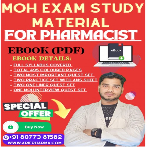 MOH Exam Study eBook For Pharmacist | MOH Exam Updated eBook